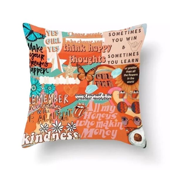 NEW! “VSCO Butterfly Collage” Throw Pillowcase 🦋 - Picture 2 of 3